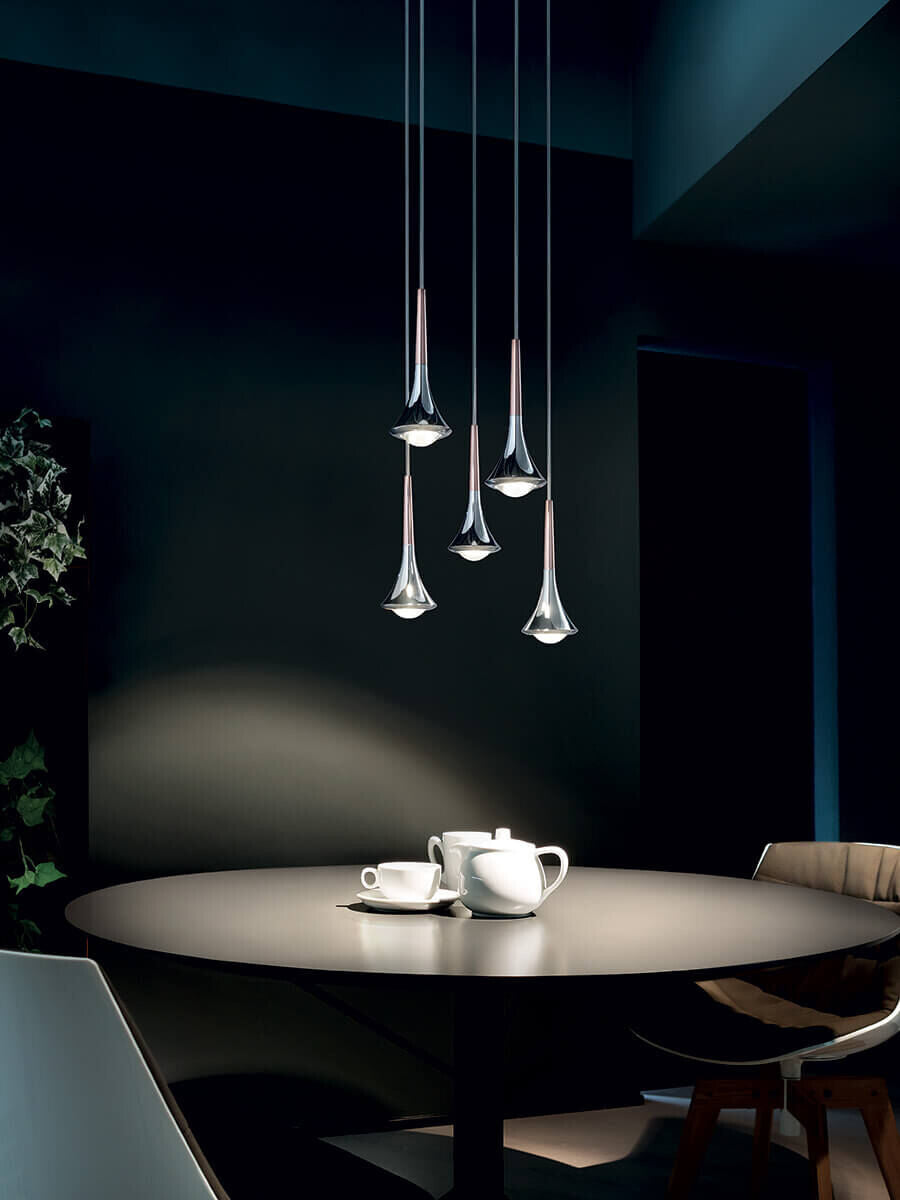 Rain Pendant, Black, LED, Triac Dim, IP20