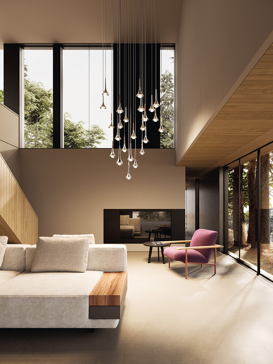 Rain Pendant, Chrome, LED, Triac Dim, IP20