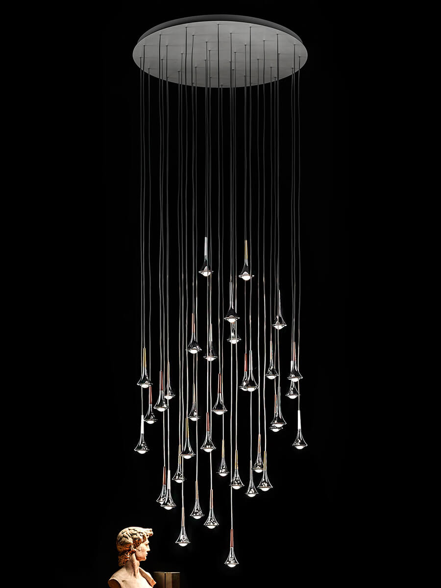 Rain Pendant, Chrome, LED, Triac Dim, IP20