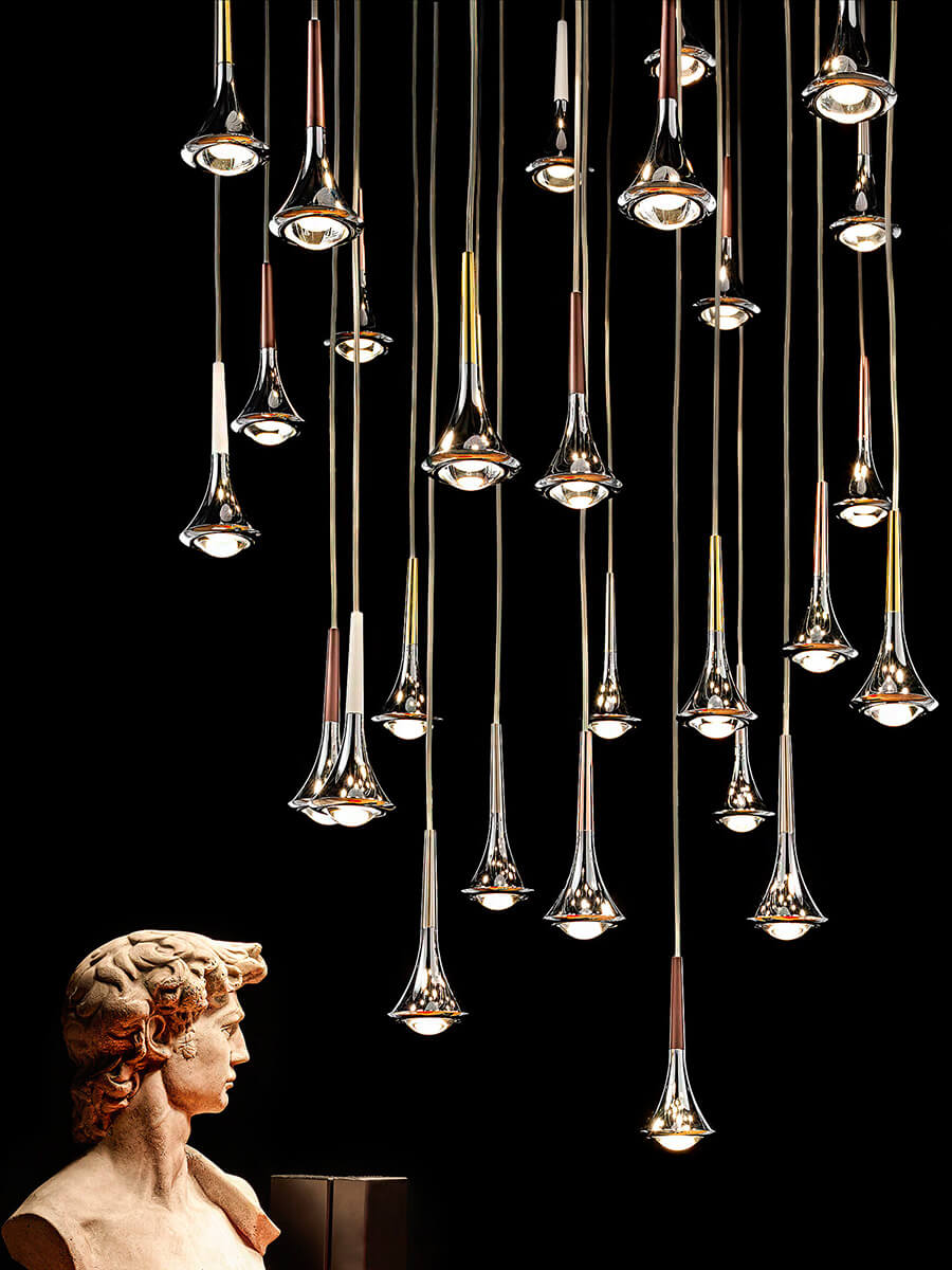 Rain Pendant, Chrome, LED, Triac Dim, IP20