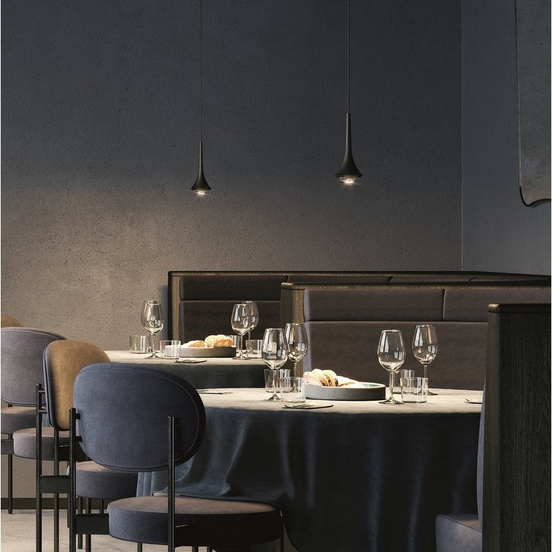 Rain Pendant, Black, LED, Triac Dim, IP20