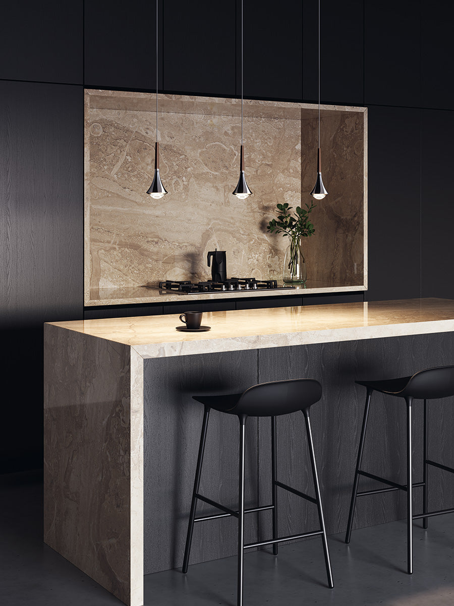 Rain Pendant, Black, LED, Triac Dim, IP20