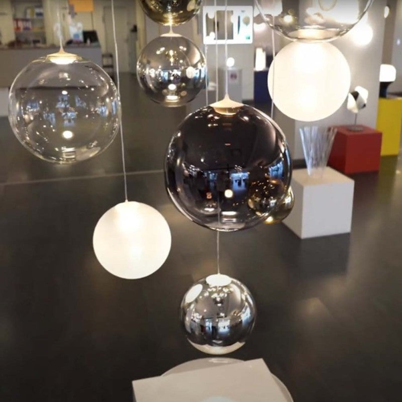 Random Solo Pendant, Gold Glass, LED, Triac Dim, IP20