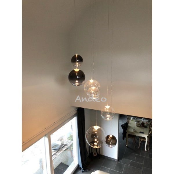 Random Solo Pendant, Chrome Glass, LED, Triac Dim, IP20