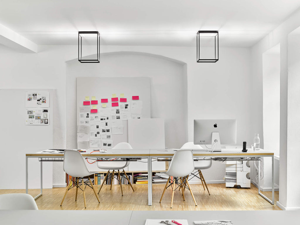 Reflex Ceiling 300 x 450 Black Finish Doubled in Cool Skandi Studio