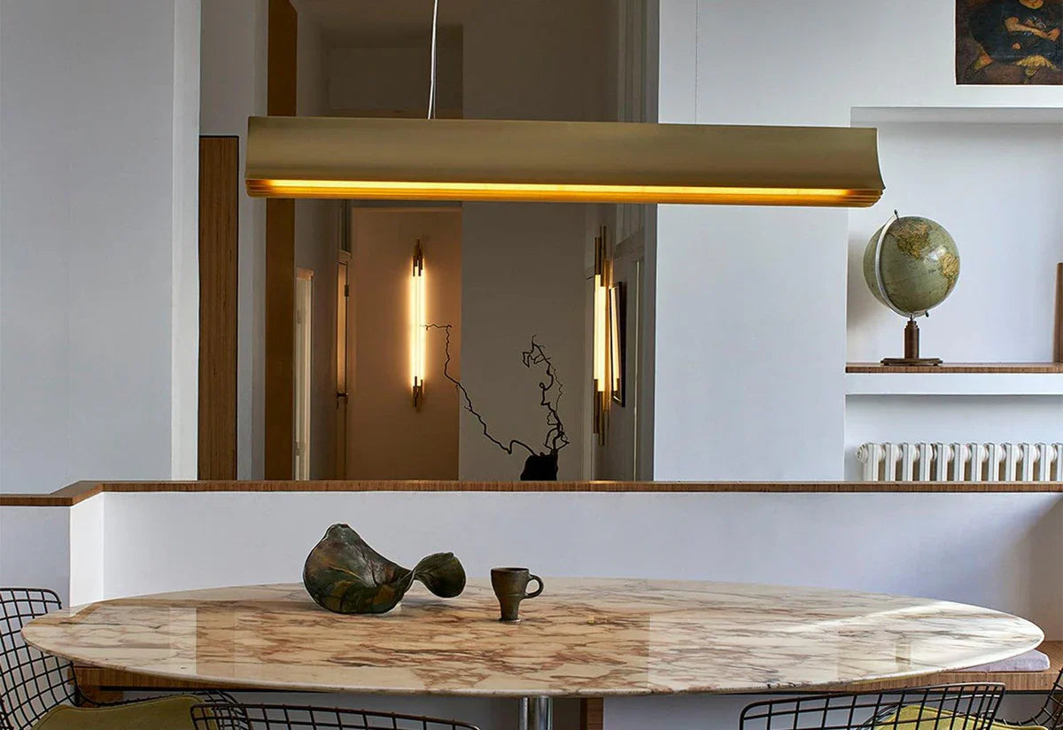 Respiro Linear Pendant, Gold, 120 cm, LED, Triac Dim, IP20