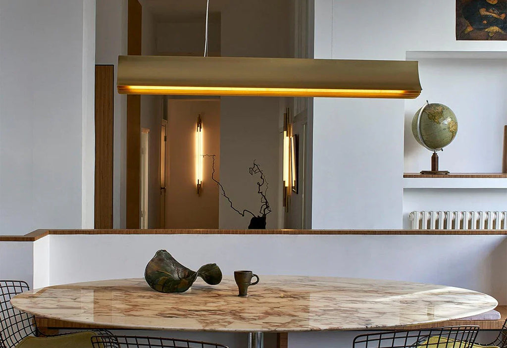 Respiro Linear Pendant, Gold, 90 cm, LED, Triac Dim, IP20