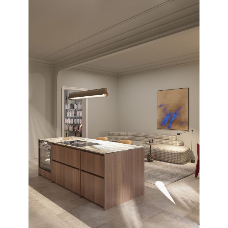 Respiro Linear Pendant, Gold, 120 cm, LED, Triac Dim, IP20