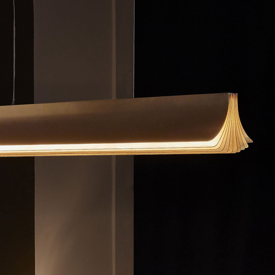 Respiro Linear Pendant, Gold, 120 cm, LED, Triac Dim, IP20