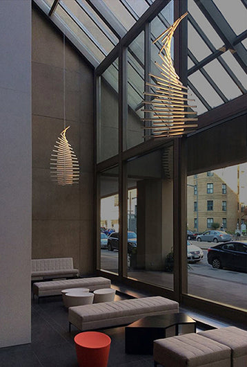 Rhythm Pendant, Vertical, LED, 1-10v Dim