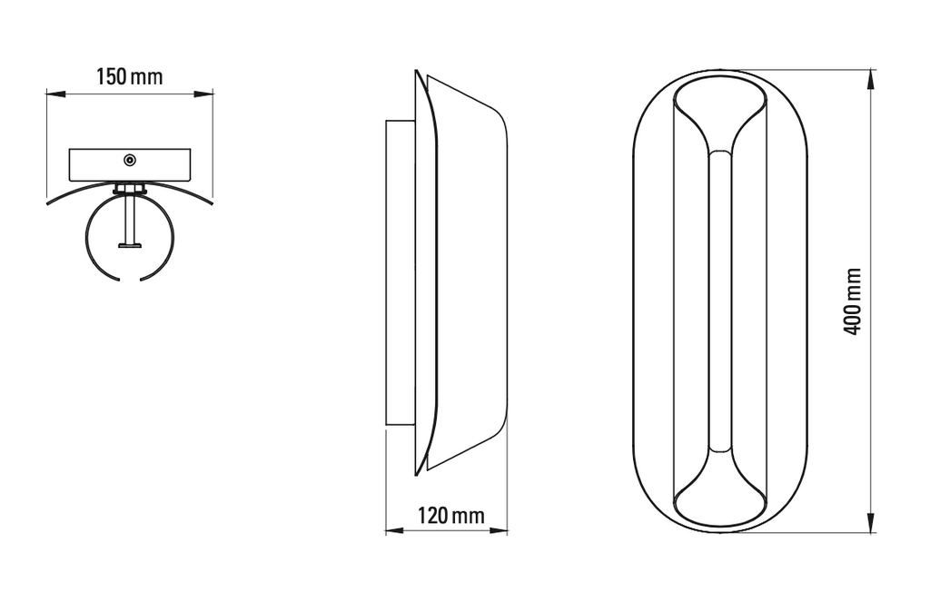 Rosalie Wall, 40 cm H, Anodised Gold, LED, Triac Dim, IP20