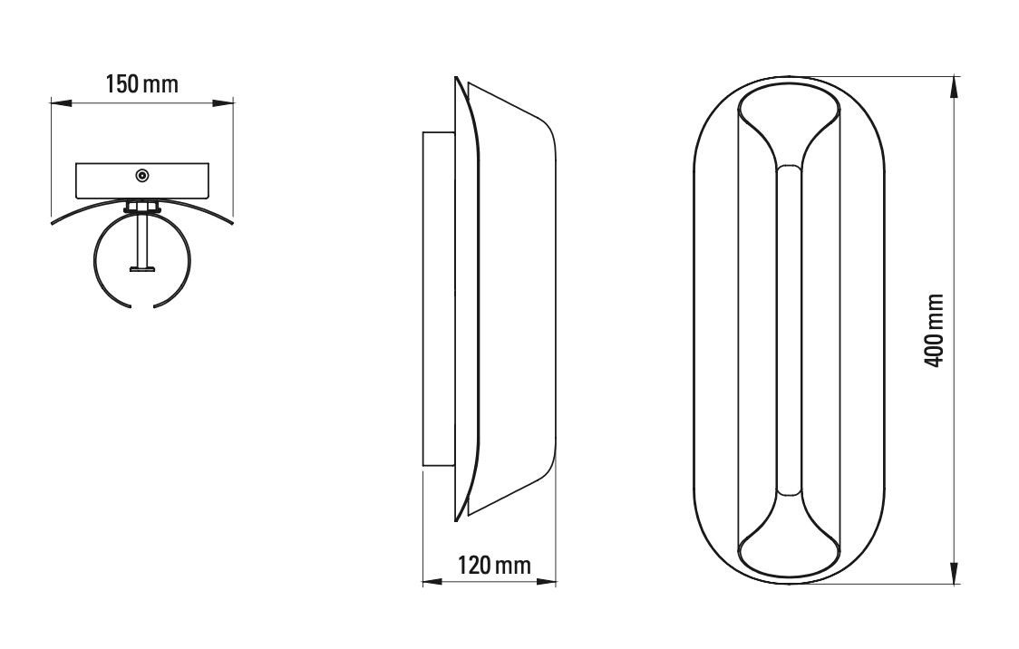 Rosalie Wall, 40 cm H, Anodised Gold, LED, Triac Dim, IP20