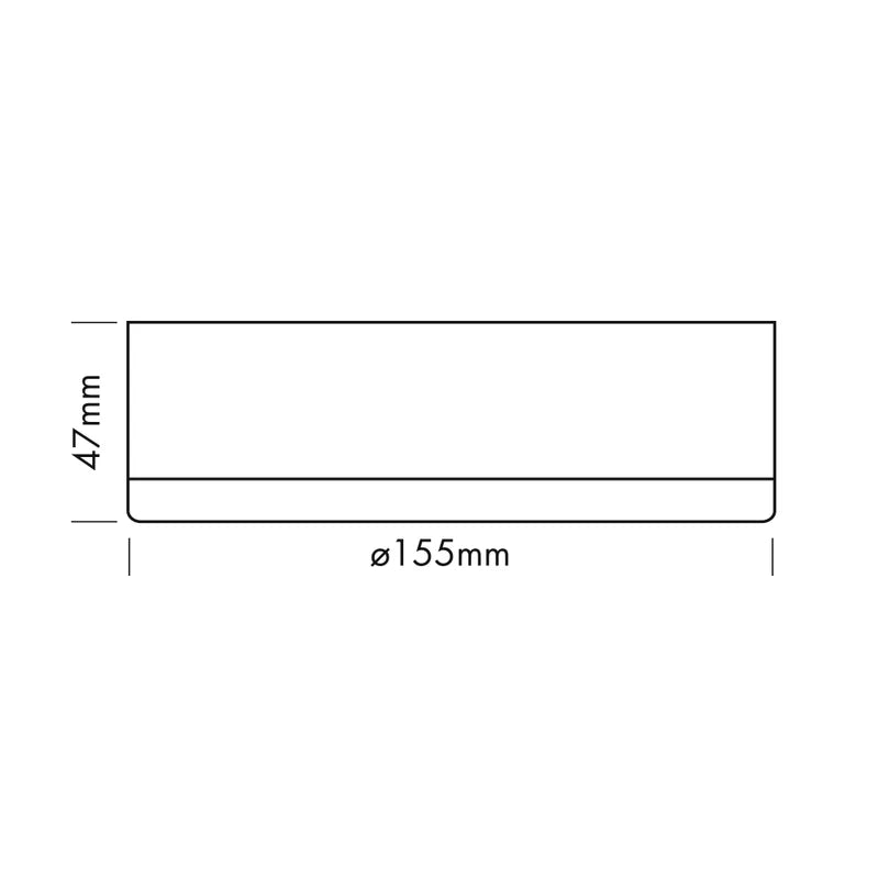 Sol Ceiling Light, Medium, Round, White, 11.5W, LED, Dim, IP54