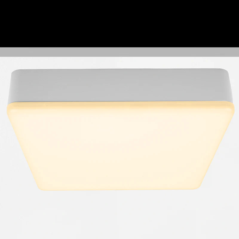 Sol Semi-Flush Downlight, XL, Square, White, 25W, LED, Dim, IP54
