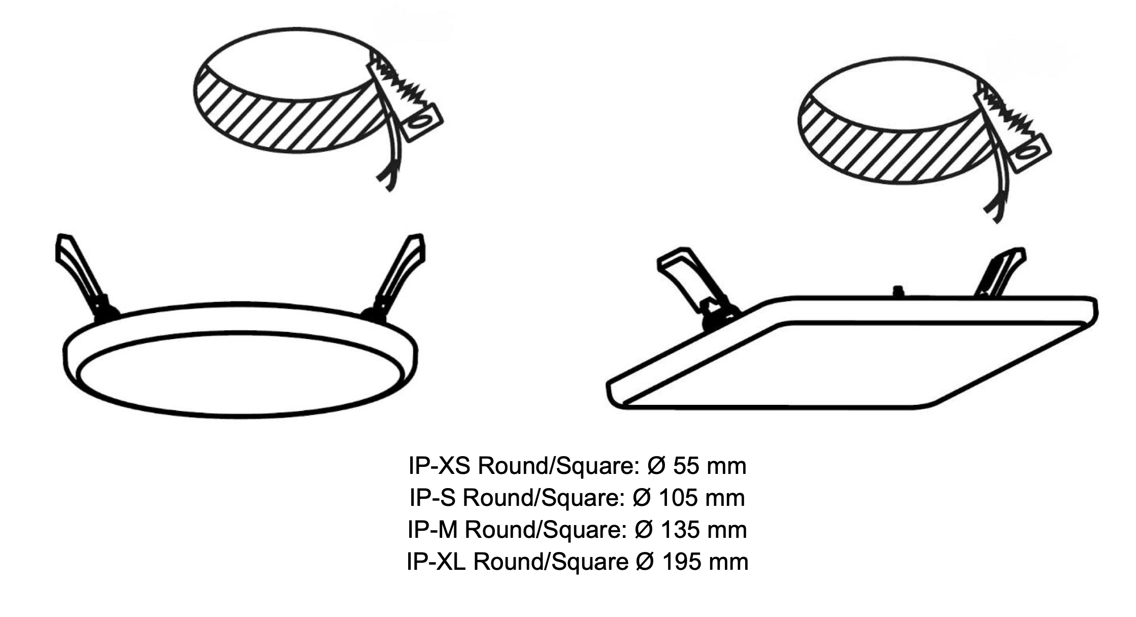Sol Semi-Flush Downlight, XS, Round, White, 4.5W, LED, On/Off, IP54