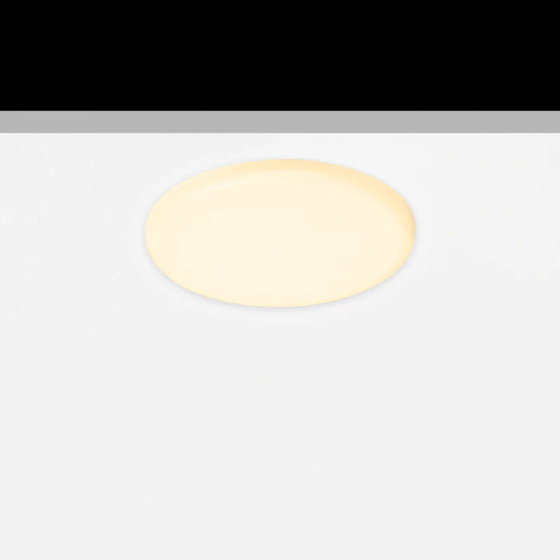 Sol Semi-Flush Downlight, Small, Round, White, 9W, LED, Dim, IP54