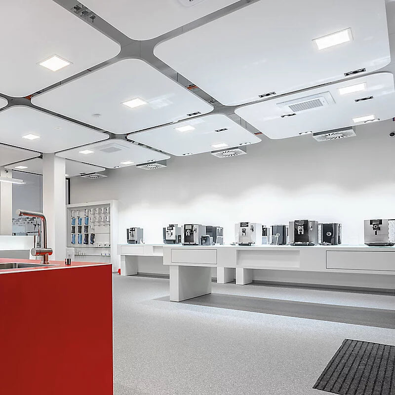 Sol Flush Downlight, XL, Square, White, 26W, LED, Dim, IP40