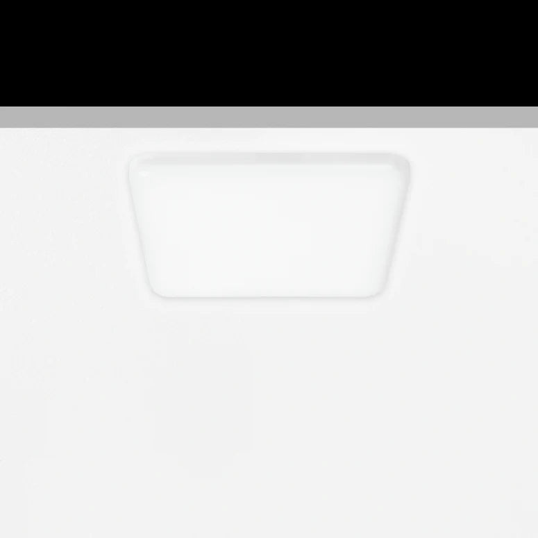 Sol Semi-Flush Downlight, Small, Square, White, 9W, LED, Dim, IP54