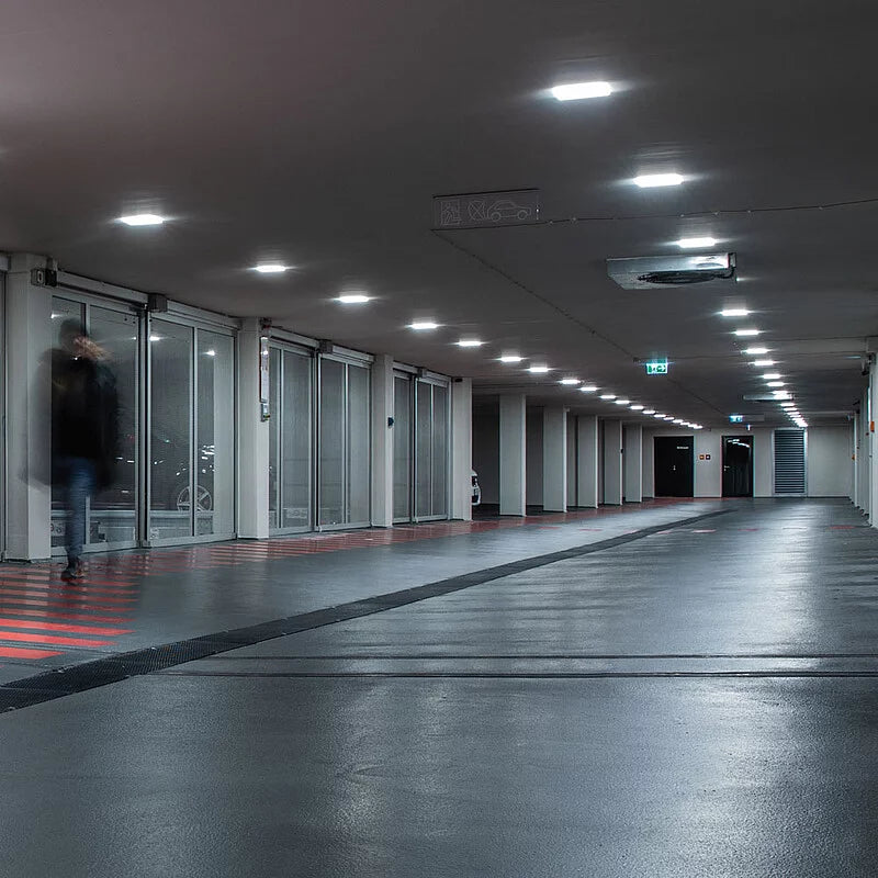 Sol Semi-Flush Downlight, XL, Square, White, 25W, LED, Dim, IP54