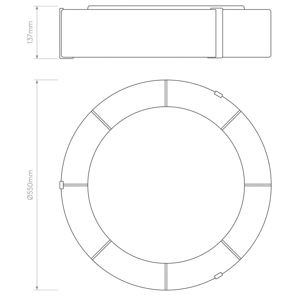 Salina Ceiling, White Fabric, E27, IP20