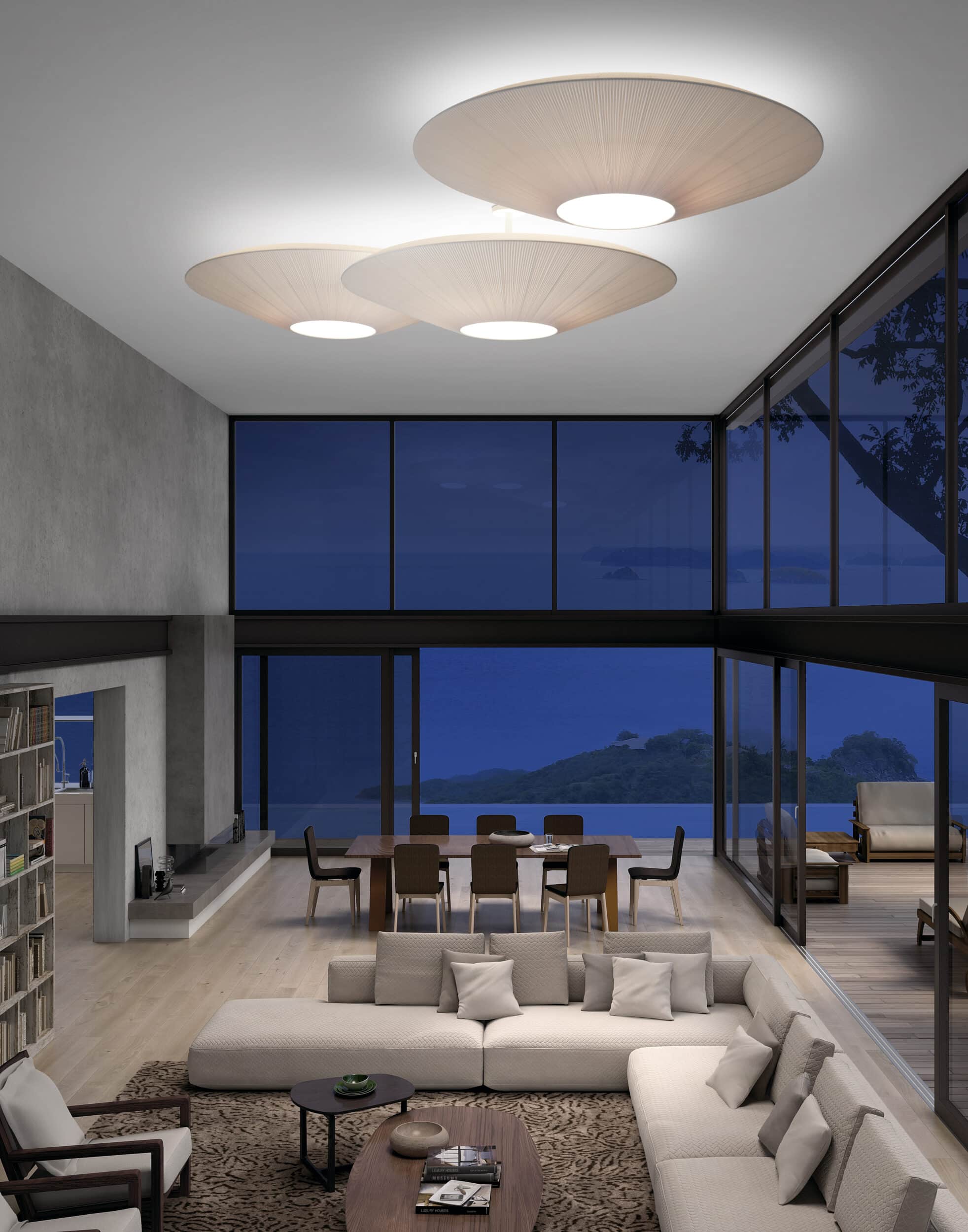 Siam Ceiling, 200 cm, Cream Ribbons, E27, IP20