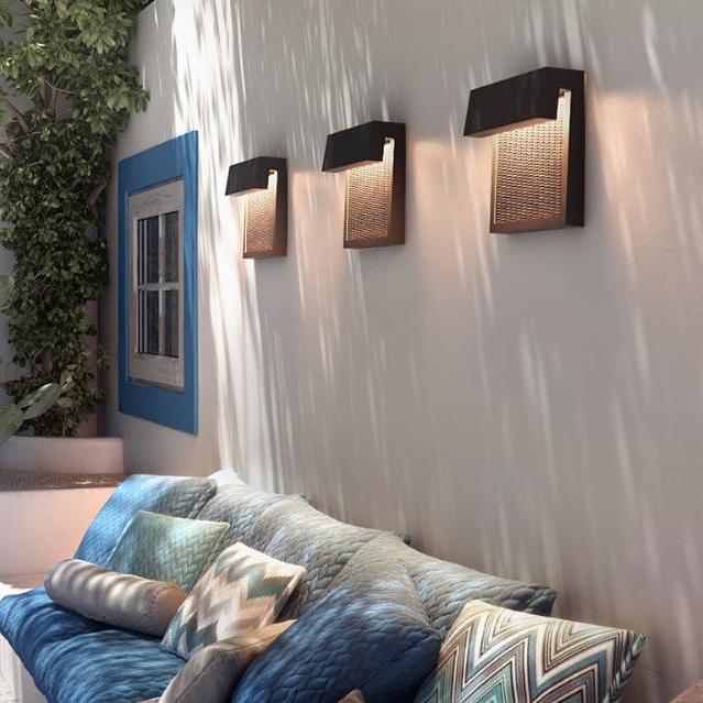 Sisal Wall, Beige Weave, LED, 9.1W, Triac Dim, IP66