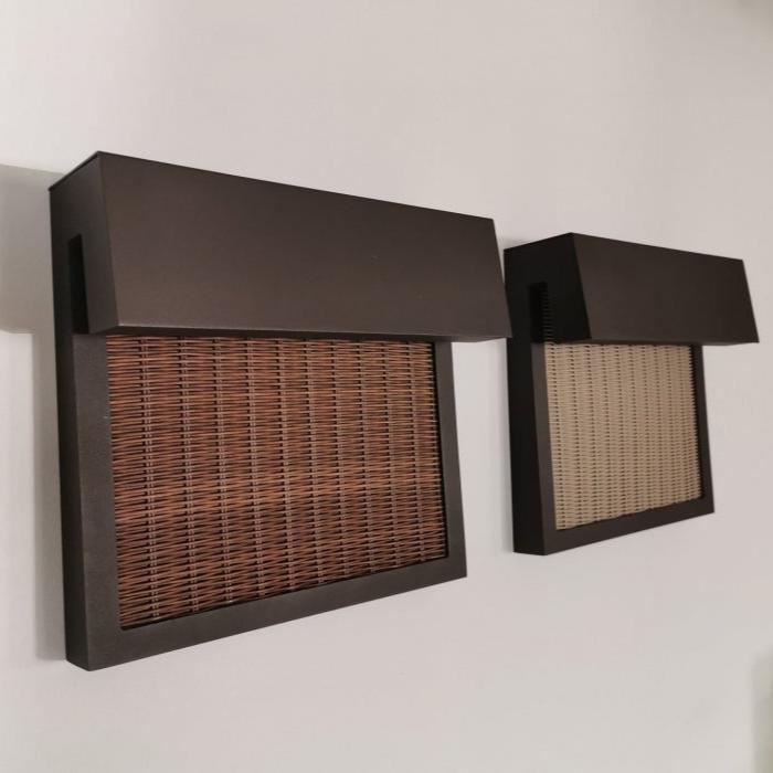 Sisal Wall, Brown Weave, LED, 9.1W, Triac Dim, IP66