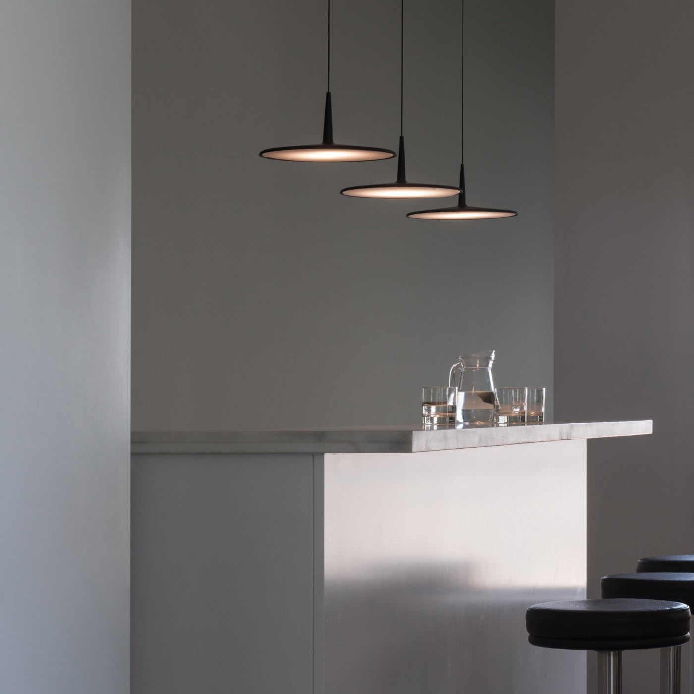 Skan Pendant, 30 cm, Black, 9.3W, LED, Dim