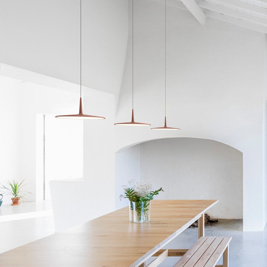 Skan Pendant, 30 cm, Terracotta Red, 9.3W, LED, Dim