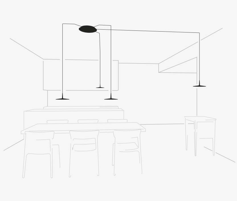 Skan Pendant, 30 cm, Black, 9.3W, LED, Dim