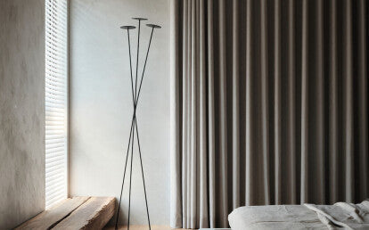 Skan Floor Lamp, Black, 27.6W, LED, Floor Dimmer