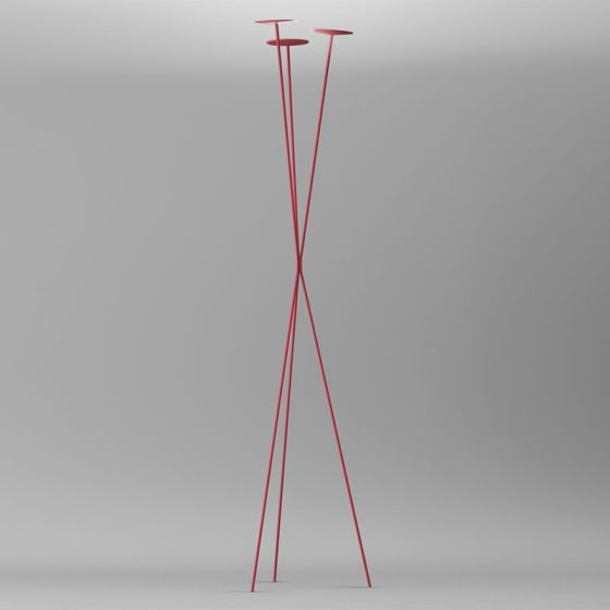 Skan Floor Lamp, Terracotta Red, 27.6W, LED, Floor Dimmer