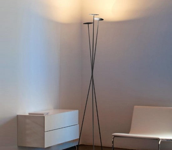 Skan Floor Lamp, White, 27.6W, LED, Floor Dimmer