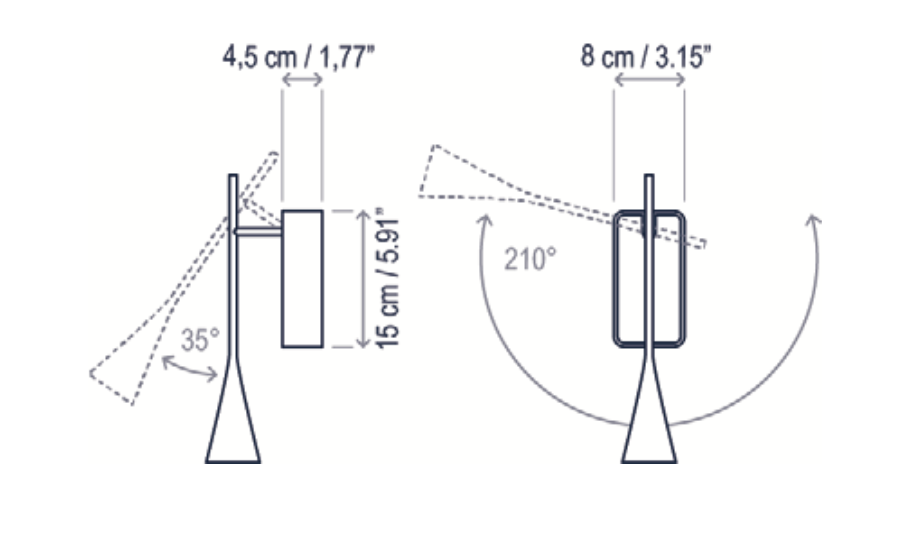 Skybell Wall, Adjustable, Black, LED, 4.2W, Triac Dim, IP20