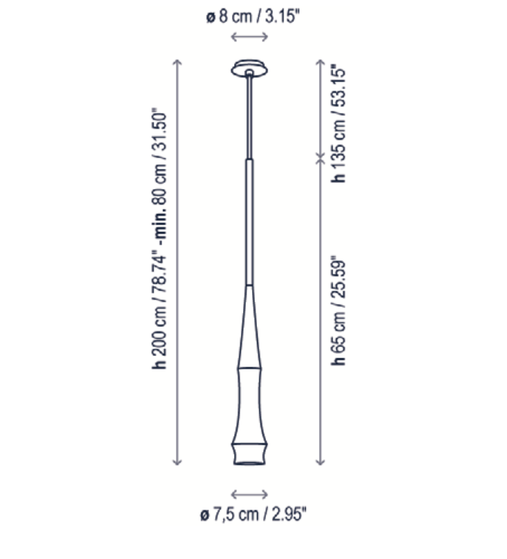 Slend Pendant 1, Black, GU10, IP20