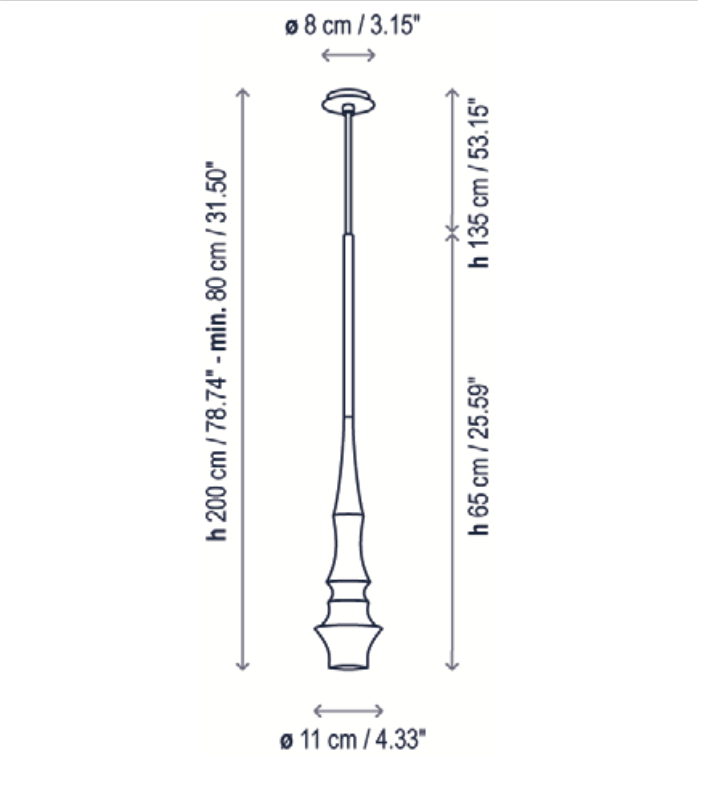 Slend Pendant 2, Black, GU10, IP20