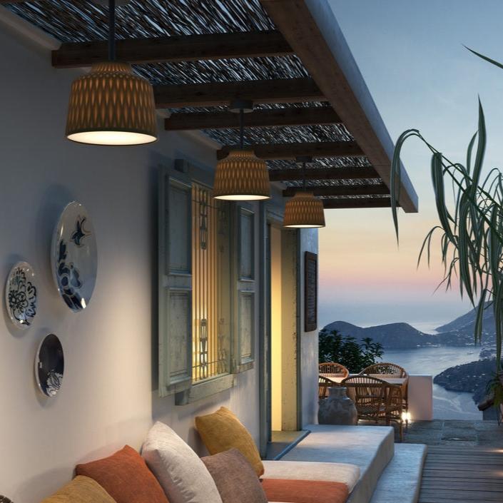 Soft Pendant, Olive, E27, Triac Dim, IP44