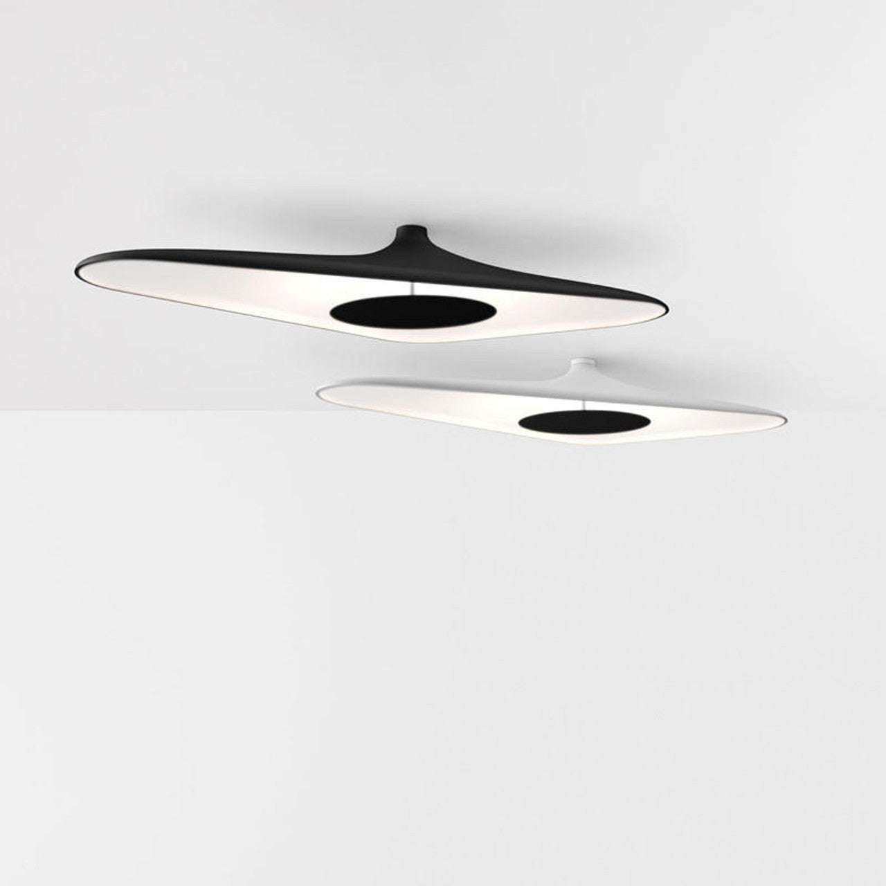 Soleil Noir Ceiling, White with Black, LED, 35W, Push or DALI Dim