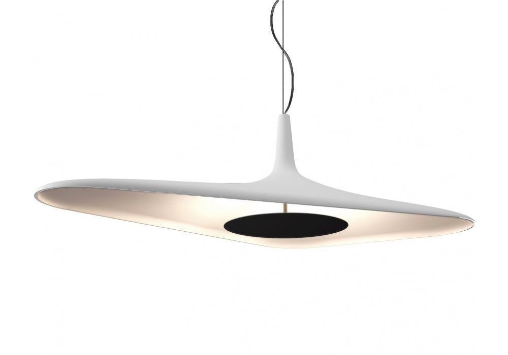 Soleil Noir Pendant, White with Black, LED, 35W, Push or DALI Dim