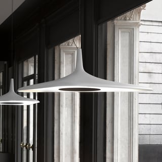 Soleil Noir Pendant, Black with White Interior, LED, 35W, Push or DALI Dim