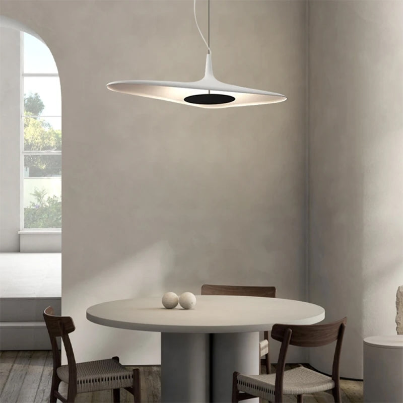 Soleil Noir Pendant, Black with White Interior, LED, 35W, Push or DALI Dim