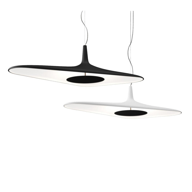Soleil Noir Pendant, Black with White Interior, LED, 35W, Push or DALI Dim