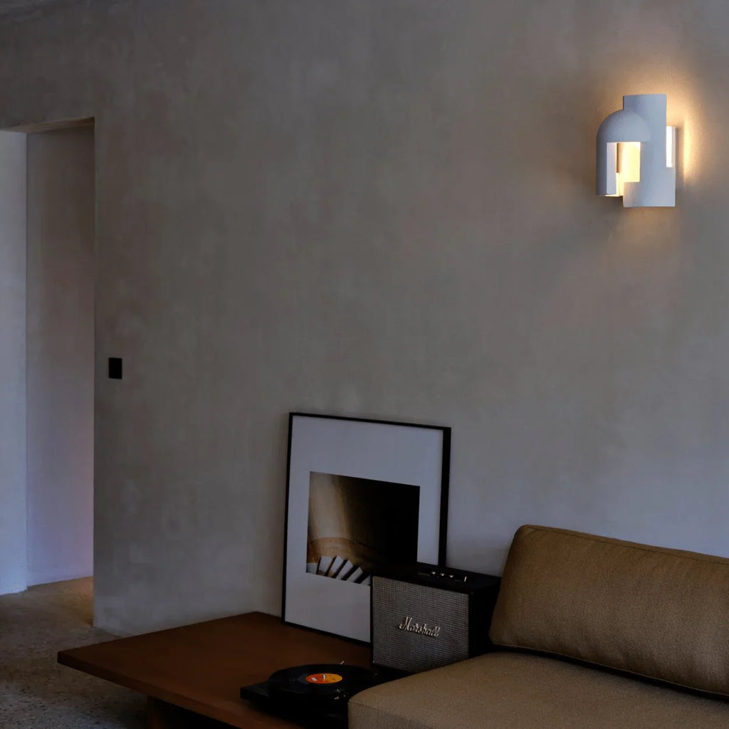 Soul 5 Wall, White Plaster with Gold Leaf, LED, Plug In, IP20