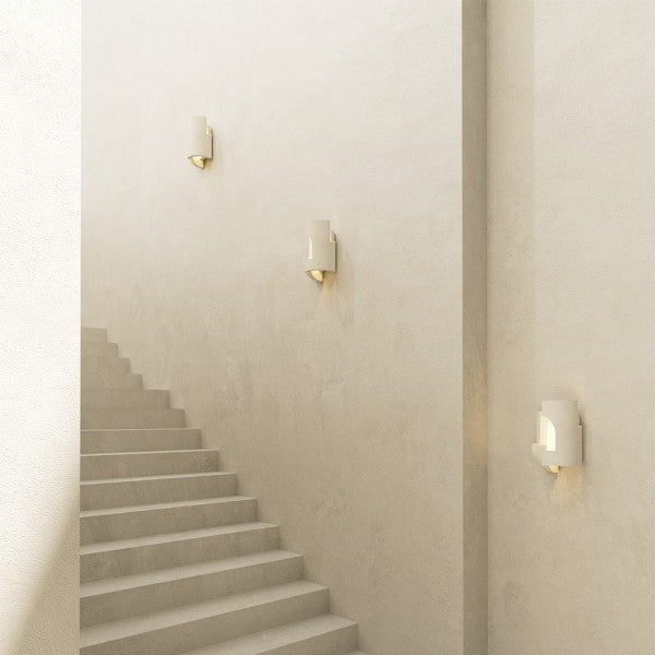Soul 3 Wall, White Plaster with Gold Leaf, LED, Plug In, IP20