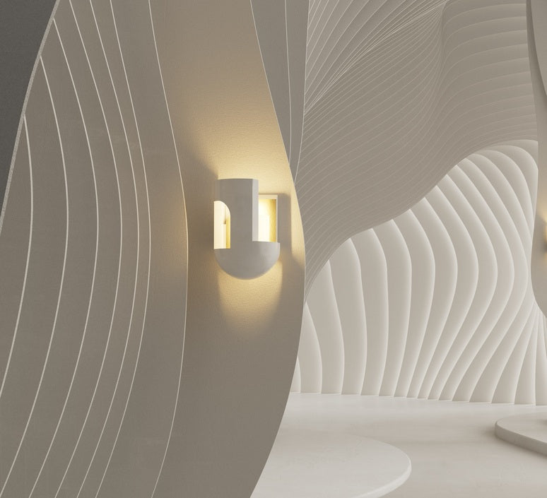 Soul 2 Wall, White Plaster with Gold Leaf, LED, Plug In, IP20