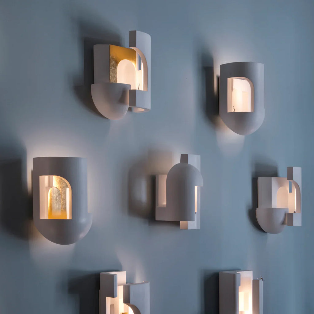 Soul 2 Wall, White Plaster with Gold Leaf, LED, Plug In, IP20