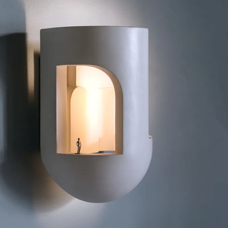 Soul 3 Wall, White Plaster with Gold Leaf, LED, Plug In, IP20