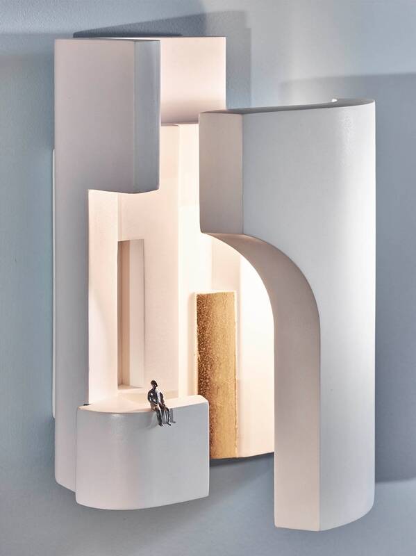 Soul 4 Wall, White Plaster with Gold Leaf, LED, Triac Dim, IP20