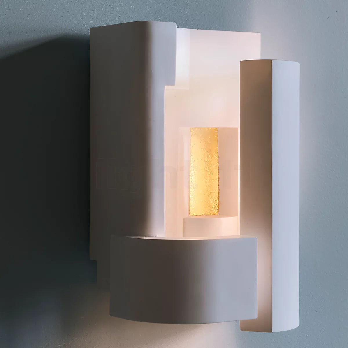 Soul 5 Wall, White Plaster with Gold Leaf, LED, Plug In, IP20