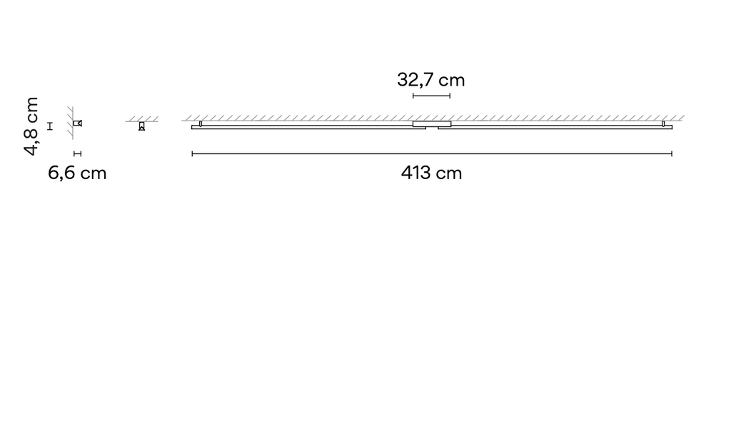 Spa Ceiling or Wall, Double, 413 cm, LED, Dimmable, IP44